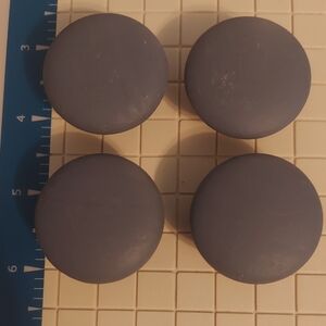 Set of Four Slate Blue Round Coasters